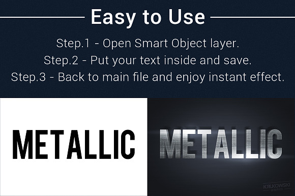 Metallic Text Effects Mockup in Photoshop Layer Styles - product preview 4