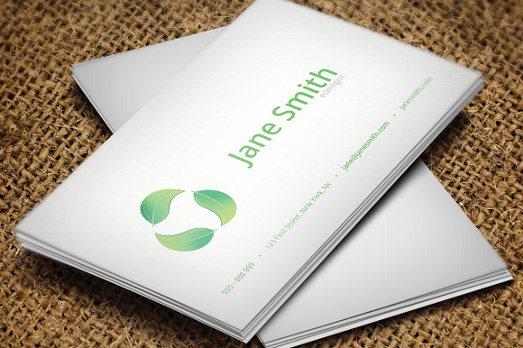 Eco Minimal Business Card in Business Card Templates - product preview 1