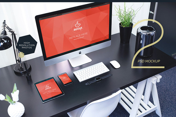 5 PSD Devices Mockups BC in Mobile & Web Mockups - product preview 2