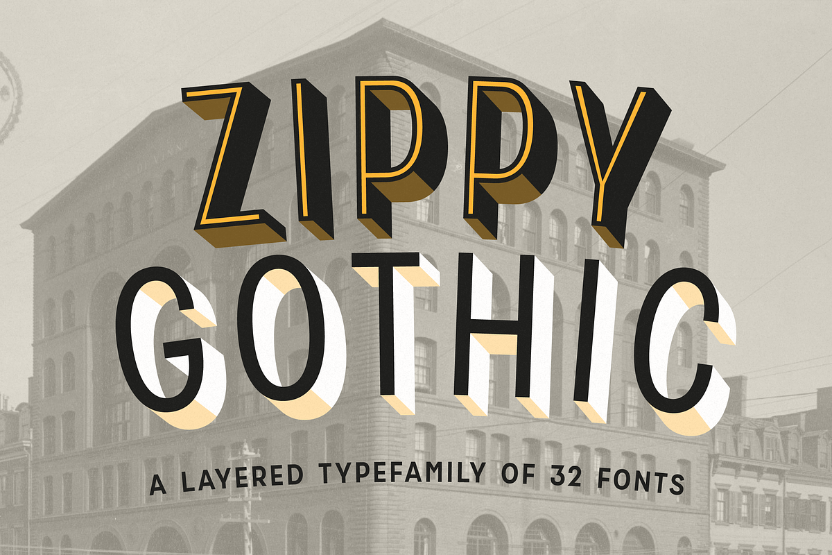 Zippy Gothic - A Huge Layered Family in Gothic Fonts - product preview 8