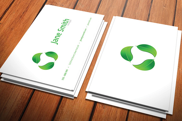 Eco Minimal Business Card in Business Card Templates - product preview 3