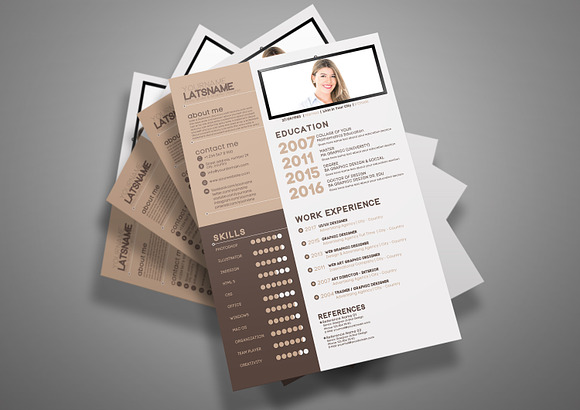 Creative Swiss Resume Cv 3 colors in Resume Templates - product preview 1