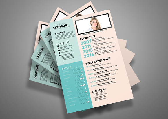 Creative Swiss Resume Cv 3 colors in Resume Templates - product preview 2