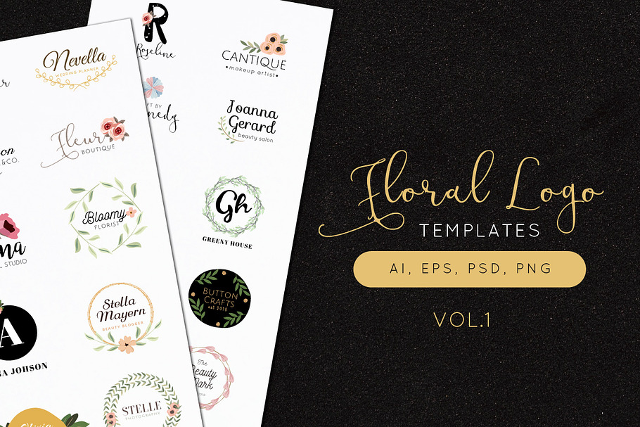 Floral Logo Templates Vol.1 in Logo Templates - product preview 8