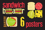 Sandwich Bar typographic poster.