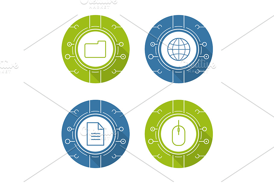 Cyber technology. 4 icons. Vector in Graphics - product preview 8