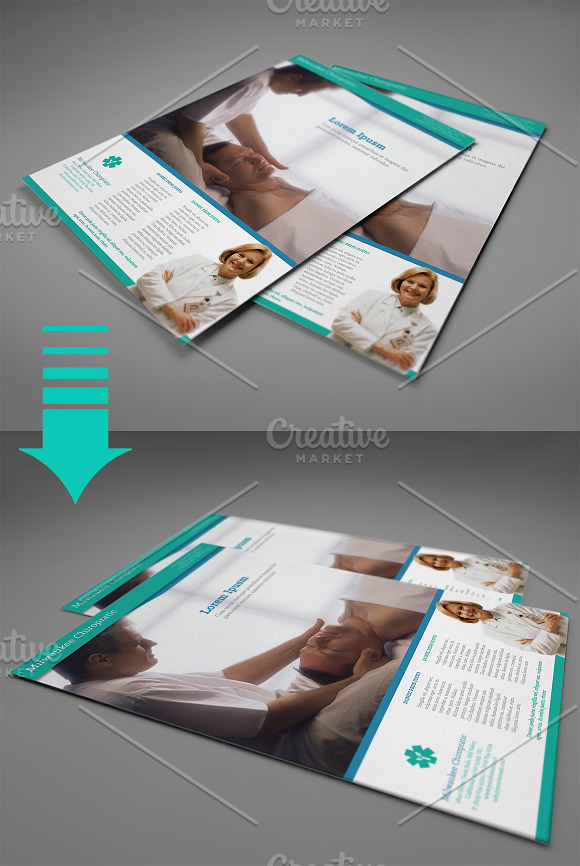 Chiropractic / Medical A4 flyer in Flyer Templates - product preview 1