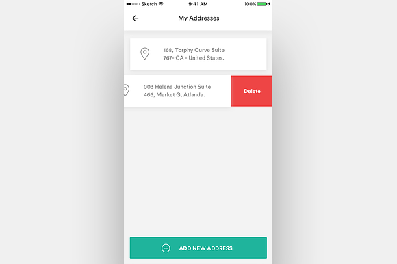 Complete iOS ui kit for delivery app in UI Kits and Libraries - product preview 10
