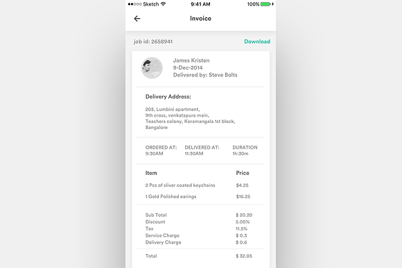 Complete iOS ui kit for delivery app in UI Kits and Libraries - product preview 11