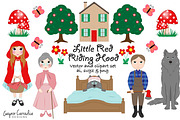 Little Red Riding Hood Vector set