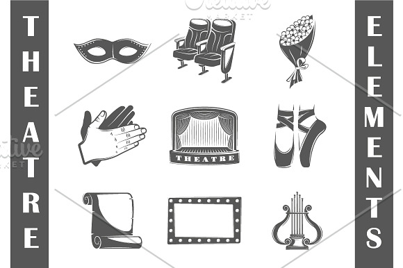 9 Theatre logos templates Vol.2 in Logo Templates - product preview 1