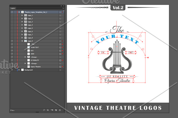 9 Theatre logos templates Vol.2 in Logo Templates - product preview 3