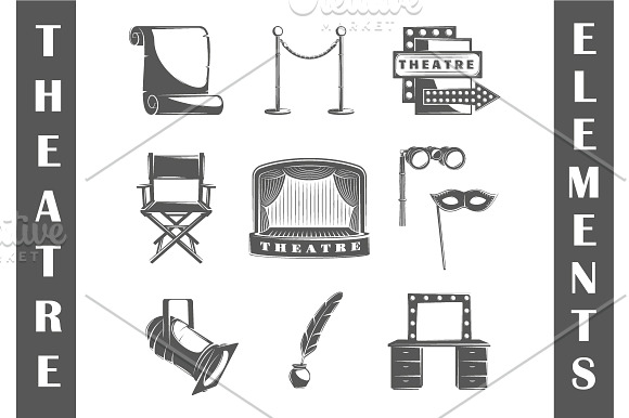 9 Theatre logos templates Vol.3 in Logo Templates - product preview 1