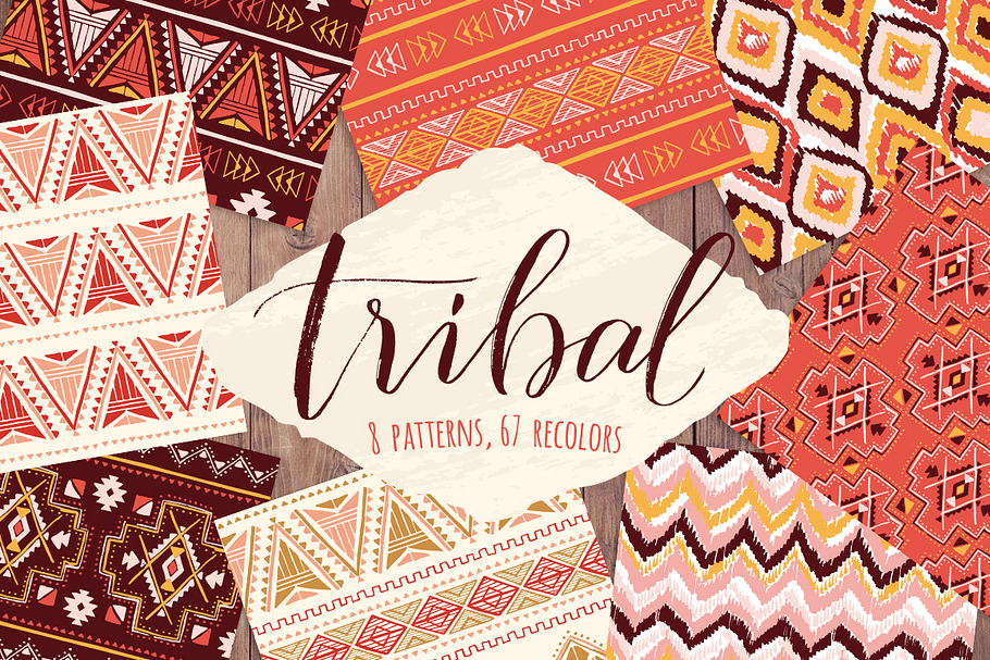 Vector "Tribal" seamless pattern set in Patterns - product preview 8