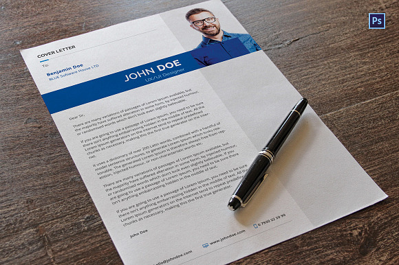 Resume/CV + Cover Letter A4 in Letter Templates - product preview 1