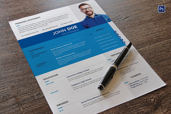 Resume/CV + Cover Letter A4 in Letter Templates - product preview 2