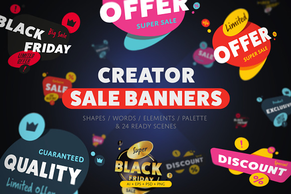 Sale banner and Discount tag kit in Templates - product preview 10