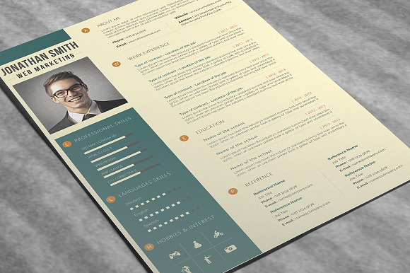 Word Resume Template in Resume Templates - product preview 1