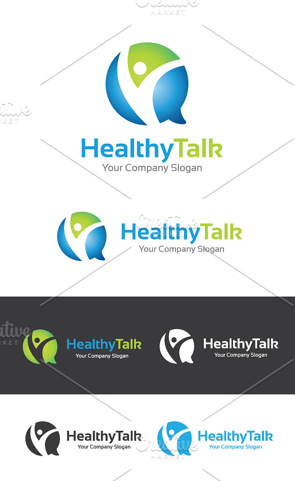 Healthy Talk in Logo Templates - product preview 3