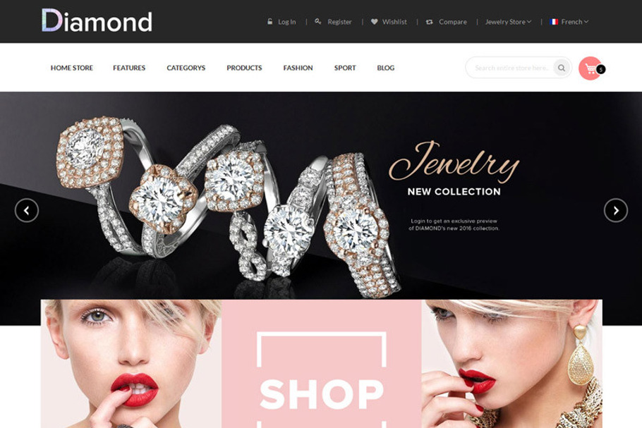 Diamond Store Magento1 & 2 Theme in Magento Themes - product preview 8