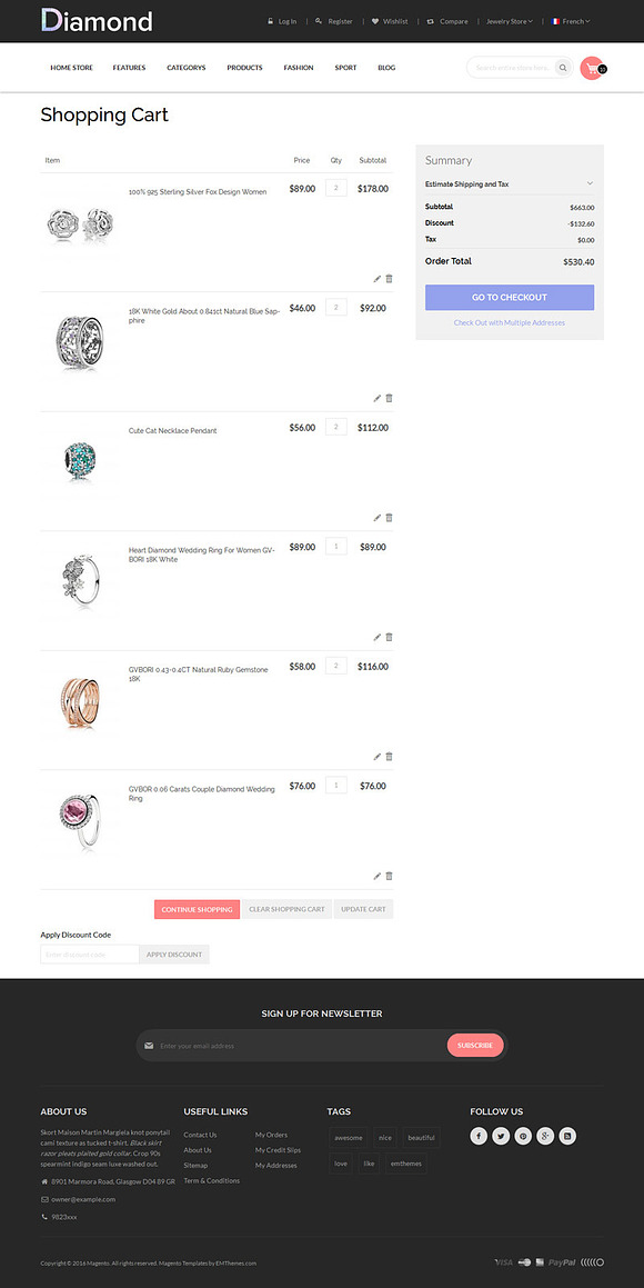 Diamond Store Magento1 & 2 Theme in Magento Themes - product preview 1