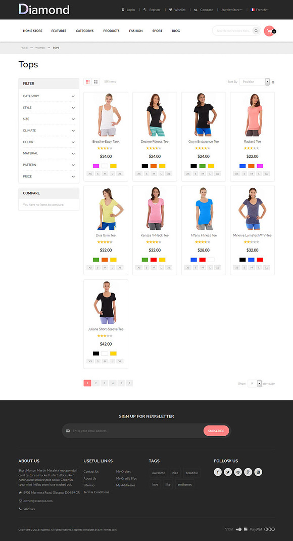 Diamond Store Magento1 & 2 Theme in Magento Themes - product preview 3