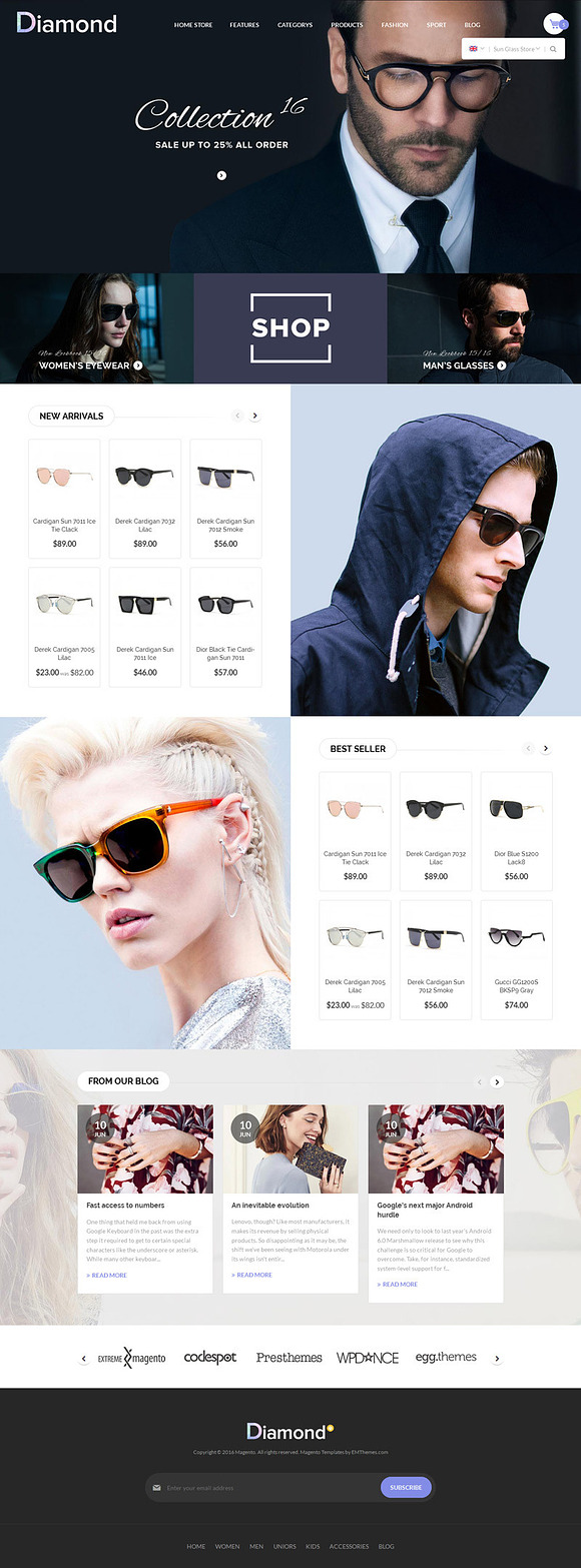 Diamond Store Magento1 & 2 Theme in Magento Themes - product preview 4