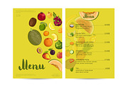 Vegetarian restaurant food menu design