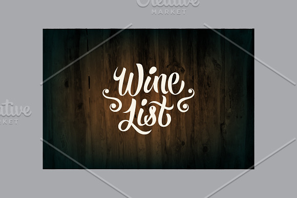 Wine List calligraphic design. in Illustrations - product preview 4