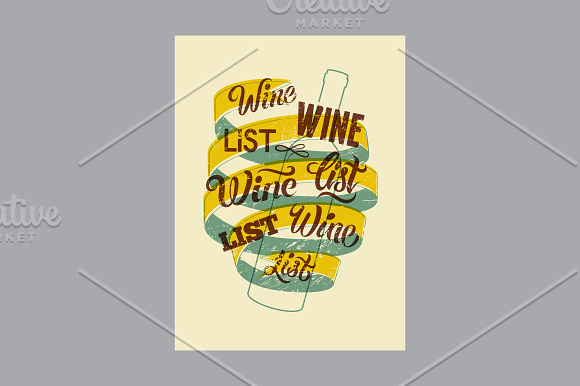 Wine List calligraphic design. in Illustrations - product preview 7