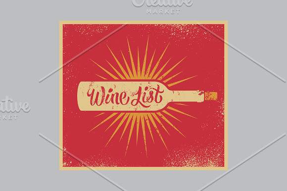 Wine List calligraphic design. in Illustrations - product preview 8