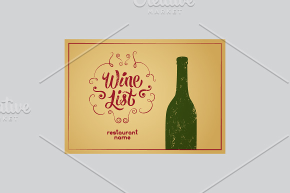 Wine List calligraphic design. in Illustrations - product preview 10