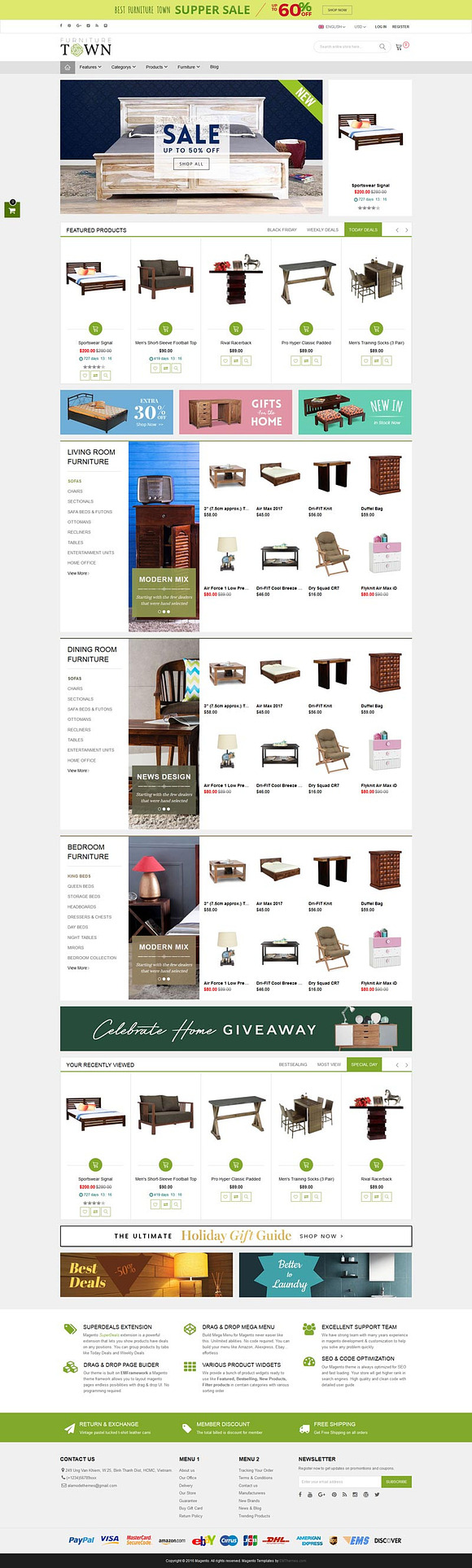 Furniture Store Magento 1 & 2 Theme in Magento Themes - product preview 4