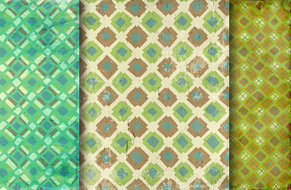 Green Brown Gingham Pattern in Patterns - product preview 1