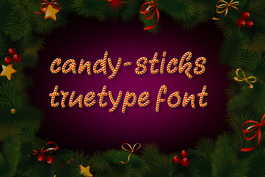 Candy-Sticks TrueType Font in Script Fonts - product preview 8