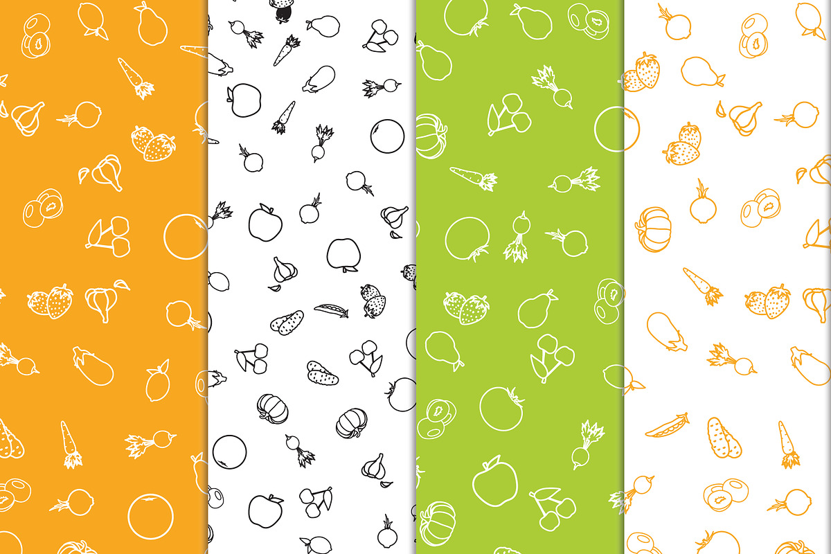 Food seamless patterns in Patterns - product preview 8