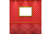Polka dot room with frame