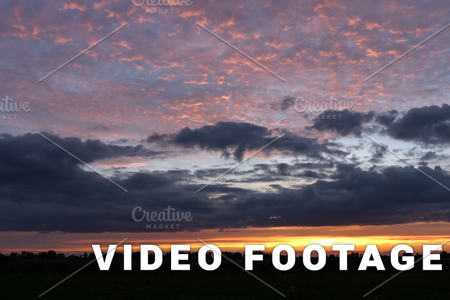 Sunset over the field. Time-lapse in Graphics - product preview 8