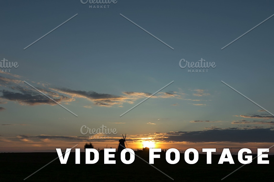 Sunset over the mill. Time-lapse in Graphics - product preview 8