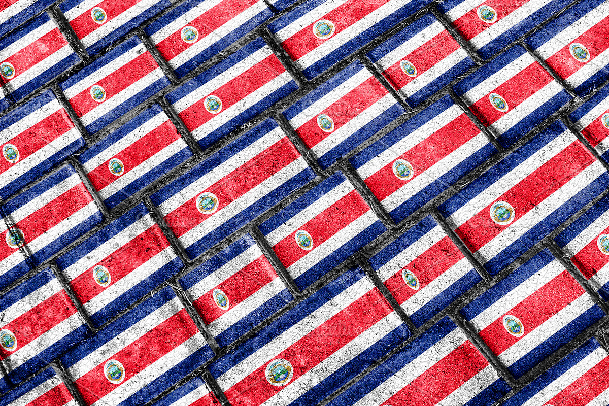 Costa Rica Flag Urban Grunge Pattern in Patterns - product preview 8