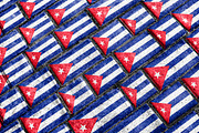 Cuba Flag Urban Grunge Pattern