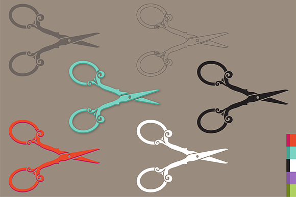 Antique Sewing Scissors in Objects - product preview 1