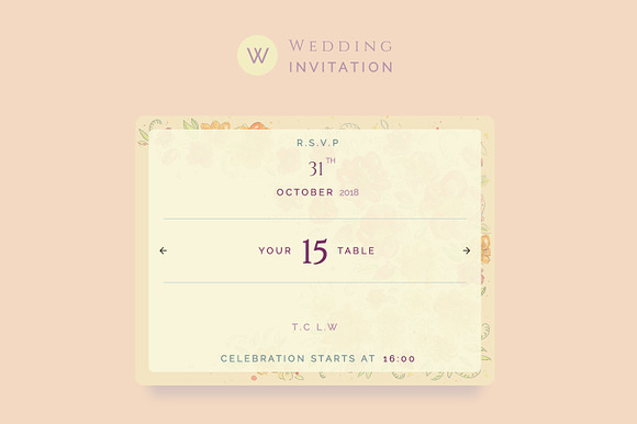 Wedding invitation web / mobile in Wedding Templates - product preview 4
