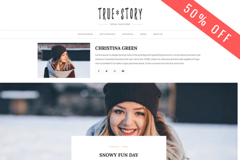 True Story -  Personal Blog Theme