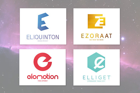 20 "E" Letter Alphabetic Logos in Logo Templates - product preview 5