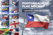 Photorealistic Flag MockUp