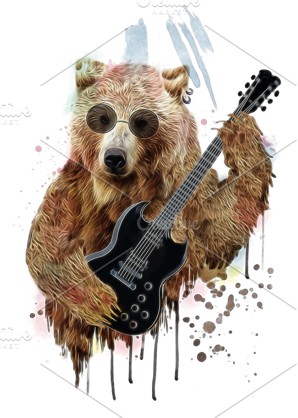 Bear illustration/Cartoon Character in Illustrations - product preview 1