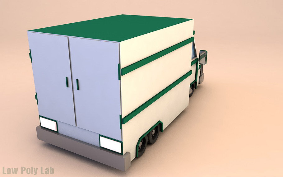 Cartoon Truck Low Poly in Vehicles - product preview 4