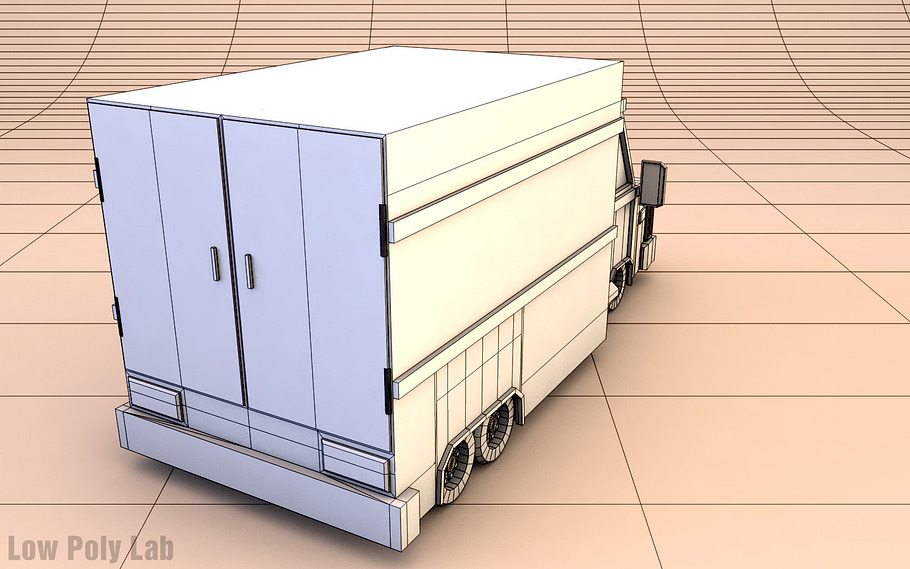 Cartoon Truck Low Poly in Vehicles - product preview 5