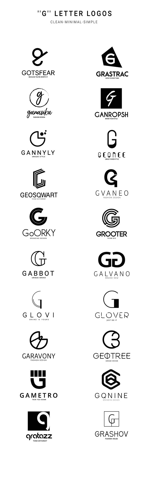 20 "G" Letter Alphabetic Logos in Logo Templates - product preview 2
